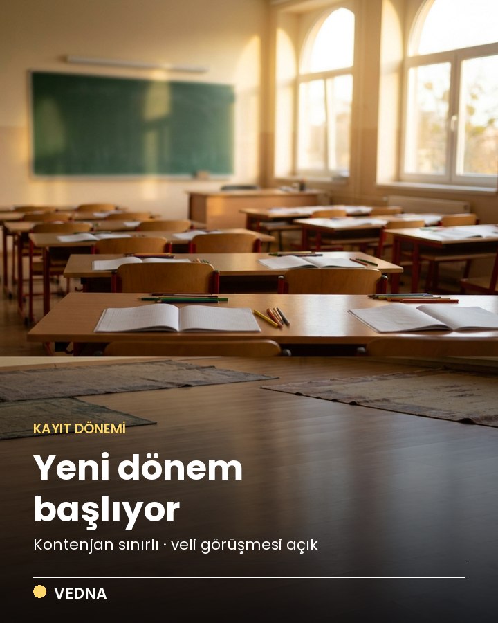 Eğitim, kurs, anaokulu için VEDNA'nın hazırladığı örnek gönderi tasarımı